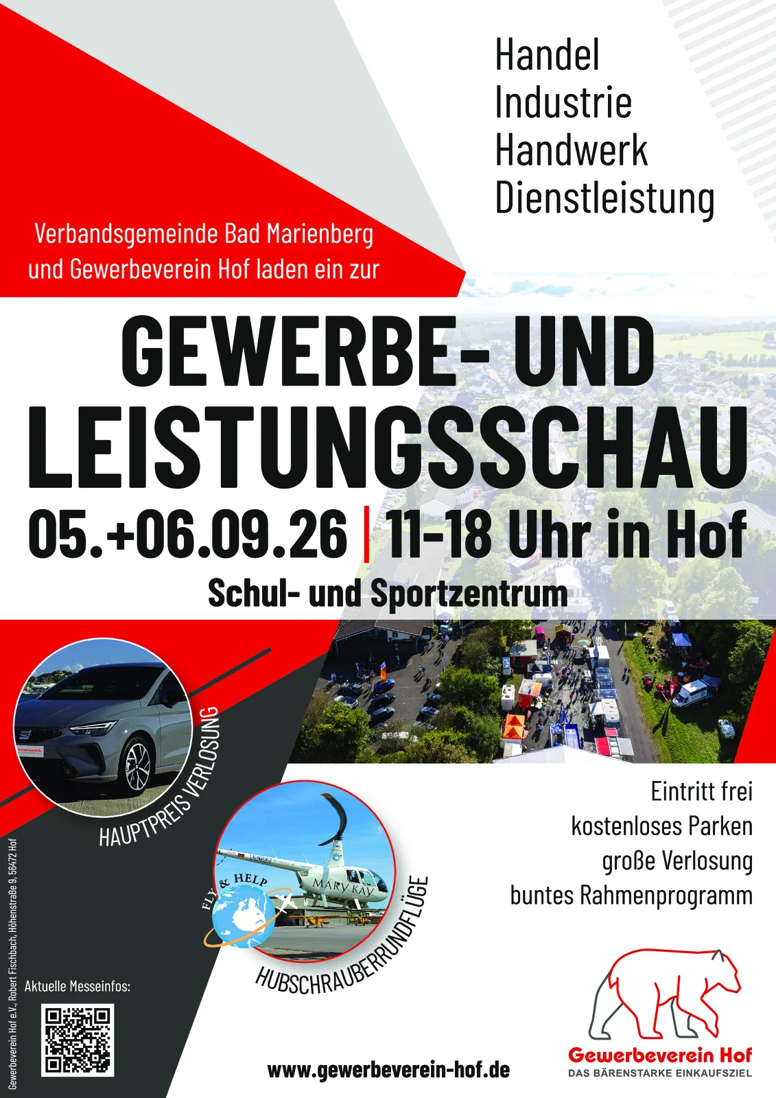 Plakat zur Gewerbe- und Leistungsschau 2026 in Hof